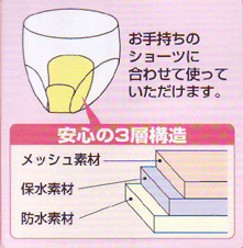 安心パッド３色組