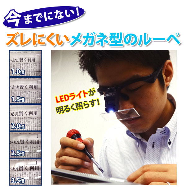 メガネ型ルーペ