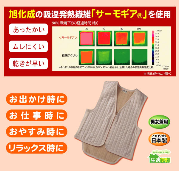 吸湿発熱インナーベスト